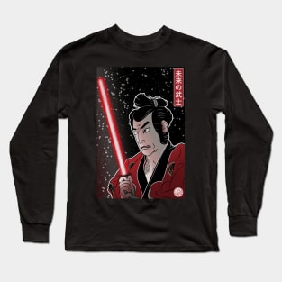 Samurai with luminous katana Long Sleeve T-Shirt